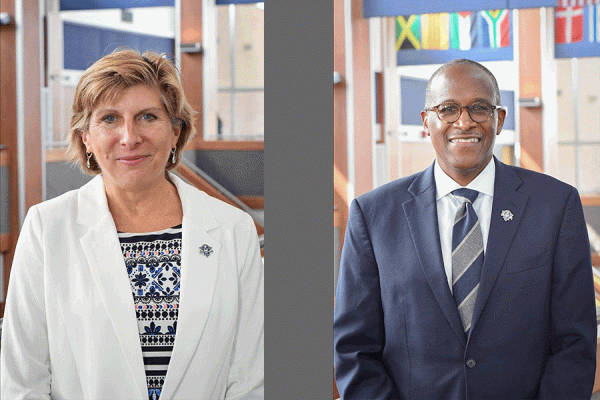 The University of New Orleans Presidential Search Committee has selected Dr. Kathy Johnson (left) and Dr. Walter Kimbrough as finalists. 